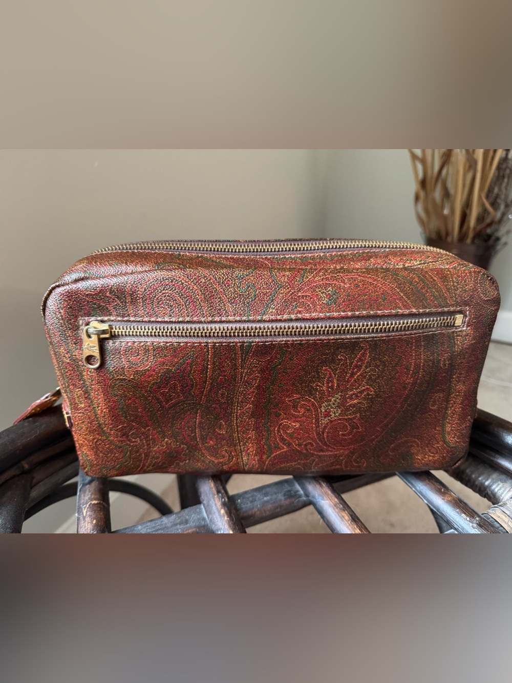 ETRO Milano Arnica Paisley Toiletry Cosmetic Case with Organizer Insert